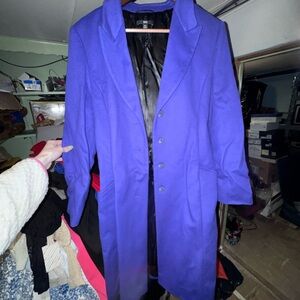 BOSS Men's Vibrant Purple Single-Breasted Trench Coat